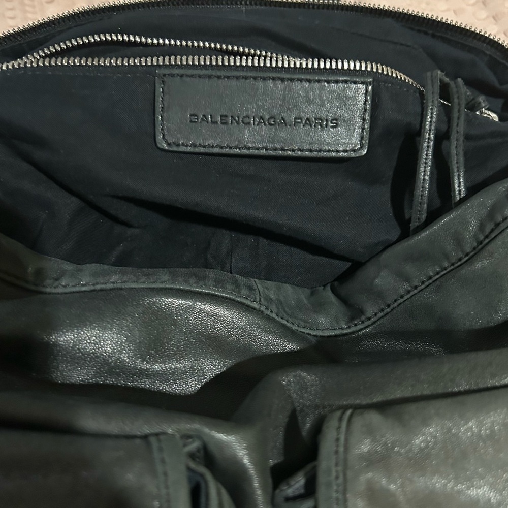 Balenciaga Distressed Leather Cargo Pocket Shoulder Bag - Picture 8 of 8